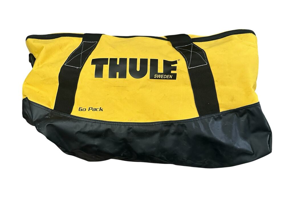 Thule Large Yellow Black Duffle Bag 24x12 Water Resistant